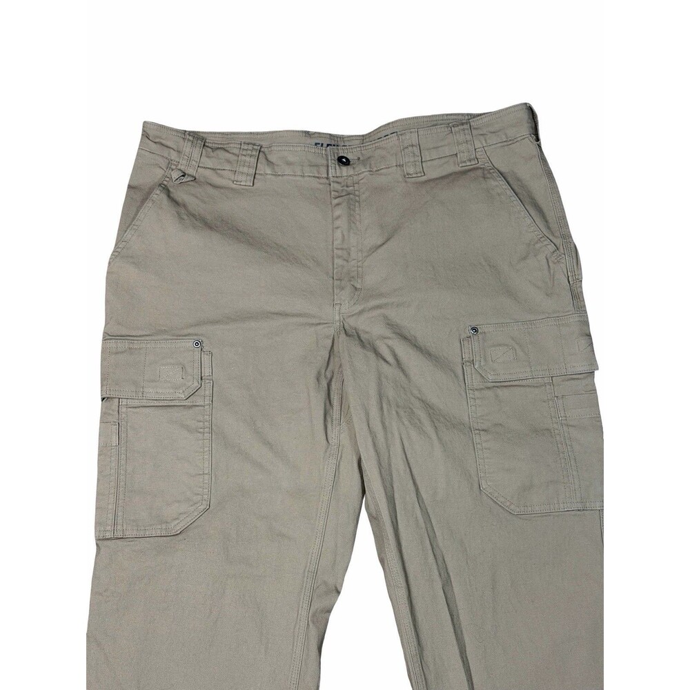 Duluth Trading Pant 40x32 Brown Cargo Trim Fit Utility Workwear Heavy Canvas Men